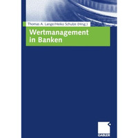 Wertmanagement in Banken [Paperback]