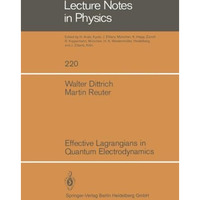 Effective Lagrangians in Quantum Electrodynamics [Paperback]
