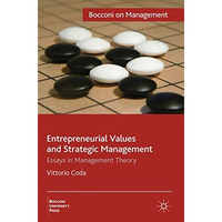 Entrepreneurial Values and Strategic Management: Essays in Management Theory [Hardcover]
