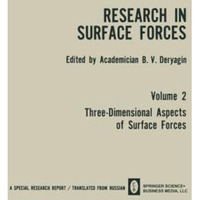 Research in Surface Forces: Volume 2 Three-Dimensional Aspects of Surface Forces [Paperback]