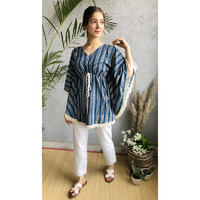 100% lace vertical line kaftan top for women (Size: XS)