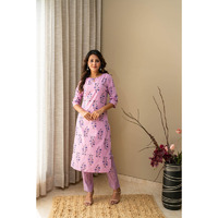 Cotton kurta set with pants (Size: L)