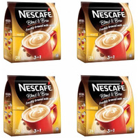 Nescafe Mild Blend  Brew 3 in 1 Instant Coffee Imported from Nestle Malaysia (4 x 25 Sticks) 4 Pack