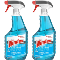 Windex Blue Glass Cleaner with Ammonia-D 32oz - Pack 2