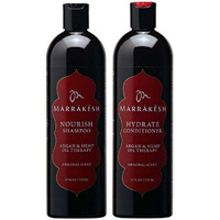 Marrakesh Nourish Shampoo  Hydrate Conditioner Duo Set with Hemp and Argan Oils 25oz