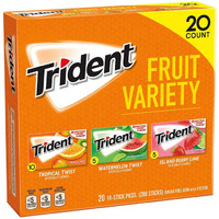 Trident Fruit Variety Pack Sugar Free Gum (14 per pk, 20 pk.)