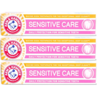 Arm  Hammer Sensitive Care Baking Soda Toothpaste 125g - Pack of 3