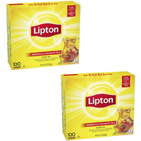 Lipton Black Tea Bags 100% Natural Tea, 8oz, 100 ct - Pack of 2
