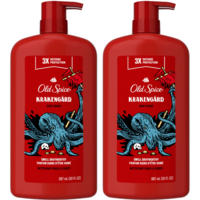 Old Spice Body Wash Krakengard, Long Lasting Lather, 30oz - Pack of 2