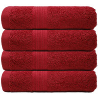 Trident Simply Fresh 4-Piece Super Soft Hand Towels, Crimson