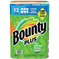 Bounty Plus Paper Towels - 12 Rolls