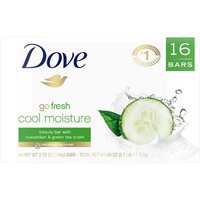 Dove Go Fresh Cool Moisture Cucumber  Green Tea Scent Bar Soap 3.75oz - Pack of 16