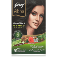 Godrej Abha Henna Natural Black 9 Herbs - 6 Sachets - 10 Grams