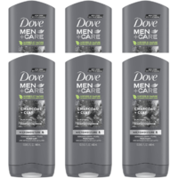 Dove Men+Care Body Wash Charcoal+Clay 400ml - Pack of 6