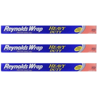 Reynolds Wrap Heavy Duty Aluminum Foil, 37.5 sq. ft, 8.33 Yards (Pack of 3)