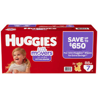 Huggies Little Movers Diapers, Size 7 (88 Count)
