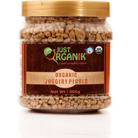 Just Organik Organic Jaggery Pearls, Unrefined Cane Sugar  1 LB
