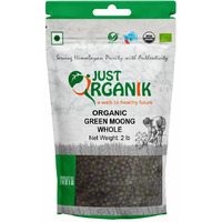 Just Organik Organic Green Moong Whole , 2 lbs