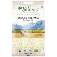 Just Organik Organic Flattened Rice (Rice Poha) 2 lbs