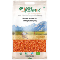 Just Organik Organic Masoor Dal (Red Lentils Split) 4 lb