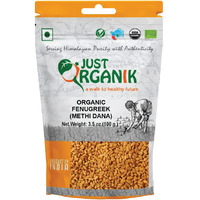Just Organik Organic Fenugreek Whole, Methi seeds 3.5 Oz