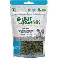 Just Organik Organic Kasuri Methi, Dry Fenugreek Leaves