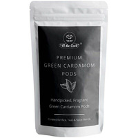 EL The Cook Whole Green Cardamom Pods | Aromatic Indian Spice | Natural, Vegan, Gluten Free, NON-GMO, Resealable Bag | Ideal for Indian, Middle-Eastern Cooking, Tea, Baking & Desserts | 2.8oz (4 x 20gm) (Flavor: Green Cardamom)