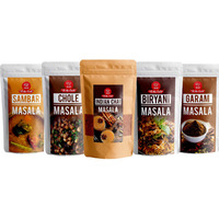 El The Cook Super Masalas Combo , Premium Indian Spice Blend Super Saver Combo, Garam, Biryani, Chole, Sambar, Chai Masalas (4 x 2.82oz + 1 x 1.7oz), Vegan, Gluten-Free (Flavor: Super Saver 5 Pack)