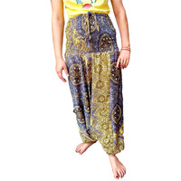 MILLION STORE Printed Baggy Boho Aladdin Harem Pant Jumpsuit for Women