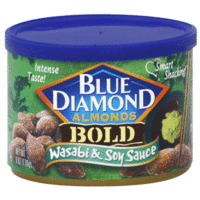 BLUE DIAMOND ALMOND BOLD WASABI & SOY-6 OZ -Pack of 12