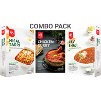 Maai Masale Ready to Cook Misal Tarri, Chicken Masala & Pav bhaji Curry Paste, Easy to Cook Mix Pack of 3