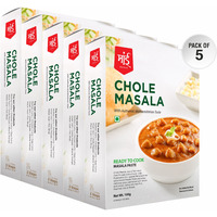 Mai Masale - Chole Masala Cooking Curry Paste l (Pack of 5) Ready to Cook Spice Mix l Easy to Make Masala Curry Paste l Serves-4