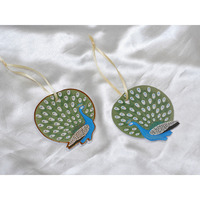 Folded Tags- Udaipur - Gilded Peacock- Pack of 100