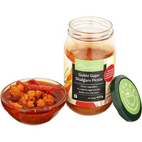 Aamra Traditional Homemade Gobhi Gajar Shalgam Pickle 400grams, Sweet, Sour and Juicy Pickle, Spiced Up with Jaggery Syrup.