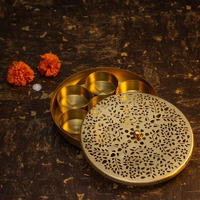 Unique Handcrafted Brass Pooja Samagridaan