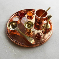 Diona Copper Pooja Platter Set