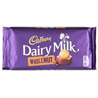 Cadbury Dairy Milk Whole Nut Chocolate - 200 Gm (7.05 Oz)