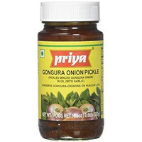 Priya Gongura Onion Pickle With Garlic - 300 Gm (10.58 Oz)