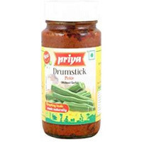 Priya Drumstick Pickle No Garlic - 300 Gm (10 Oz)