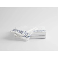 100% Supima Cotton, 400 Thread Count Percale Ogee Embroidere