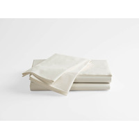 100% Supima Cotton, 400 Thread Count Percale Solid Sheet Set (Color: Cream, Size: Twin)