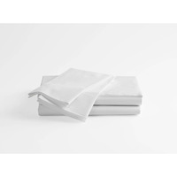 100% Supima Cotton, 400 Thread Count Percale Solid Sheet Set (Color: Brilliant White, Size: Twin)
