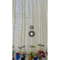 Traditional Baraati Welcome Mala  Elegant Pearl & Paapet Garland for Groom Entry and Festive Ceremonies