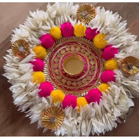 Rangoli Mats Tealight Candle Holder Rangoli for Home Decoration (Mulitcolor)