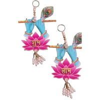 Lotus subh labh Wall Hanging Decoration Pack of 2