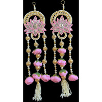 Handmade Wall Decor Lotus with jhumki Style Hanging for Home Decor,Diwali Decor,Wedding and All Festival Decor Export Quality Lotus.Perfect for Temple/Pooja