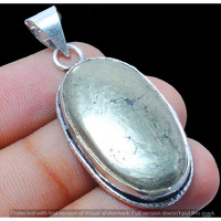 Iron Pyrite Gemstone Pendant 925 Sterling Silver Handmade Pendant DP-1115