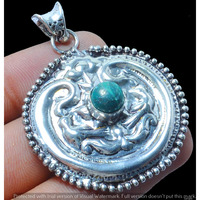 Malachite Gemstone Pendant 925 Sterling Silver Handmade Pendant DP-1181
