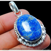 Lapis Lazuli Gemstone Pendant 925 Sterling Silver Pendant Jewelry DP-1208