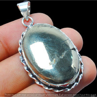 Iron Pyrite Gemstone Pendant 925 Sterling Silver Pendant Jewelry DP-1215